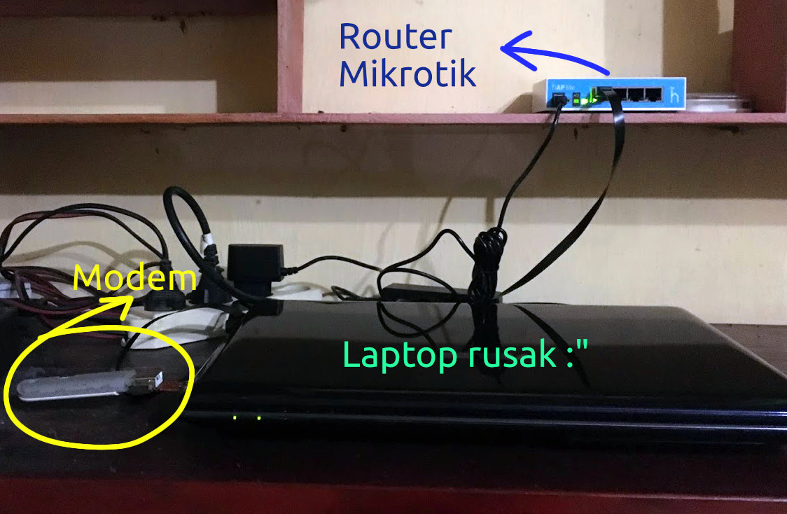 Utilisasi Laptop Rusak Jadi Server